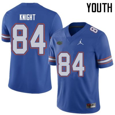 Youth Florida Gators #84 Camrin Knight NCAA Jordan Brand Royal Authentic Stitched College Football Jersey JJH4162ZG